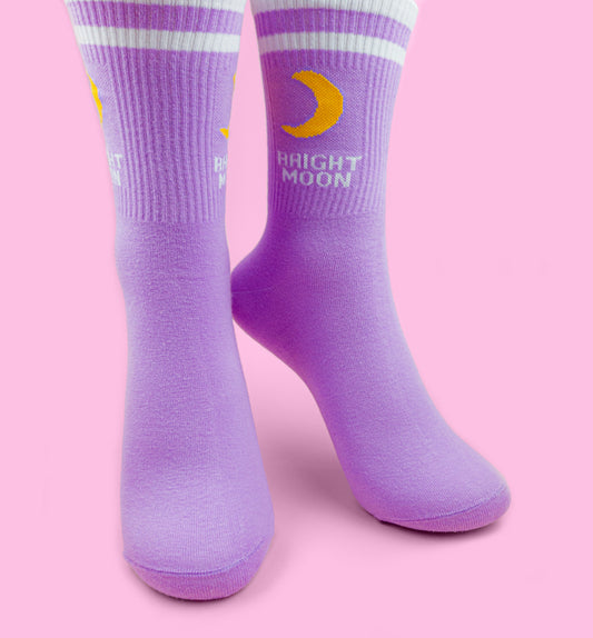 Bright moon socks offering comfort and charm.
