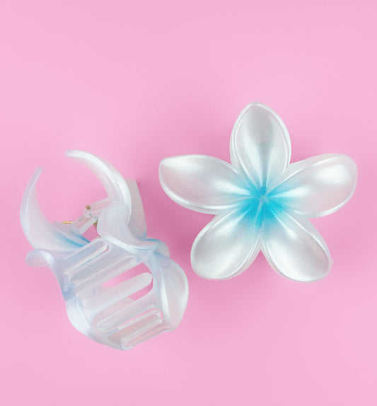 Tropical flower hair claw (Blue)