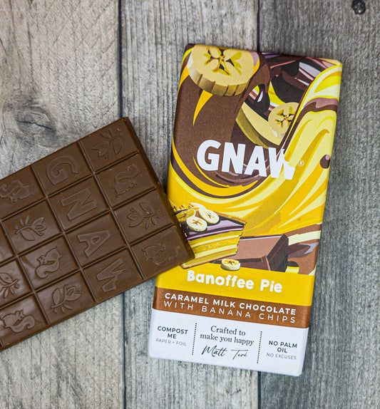 Banoffee Pie Milk Chocolate Bar – Chocolate with Banana & Toffee Flavour