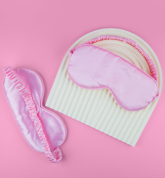 Pink Eye Mask – Soft Sleep Aid for Restful Nights & Relaxation